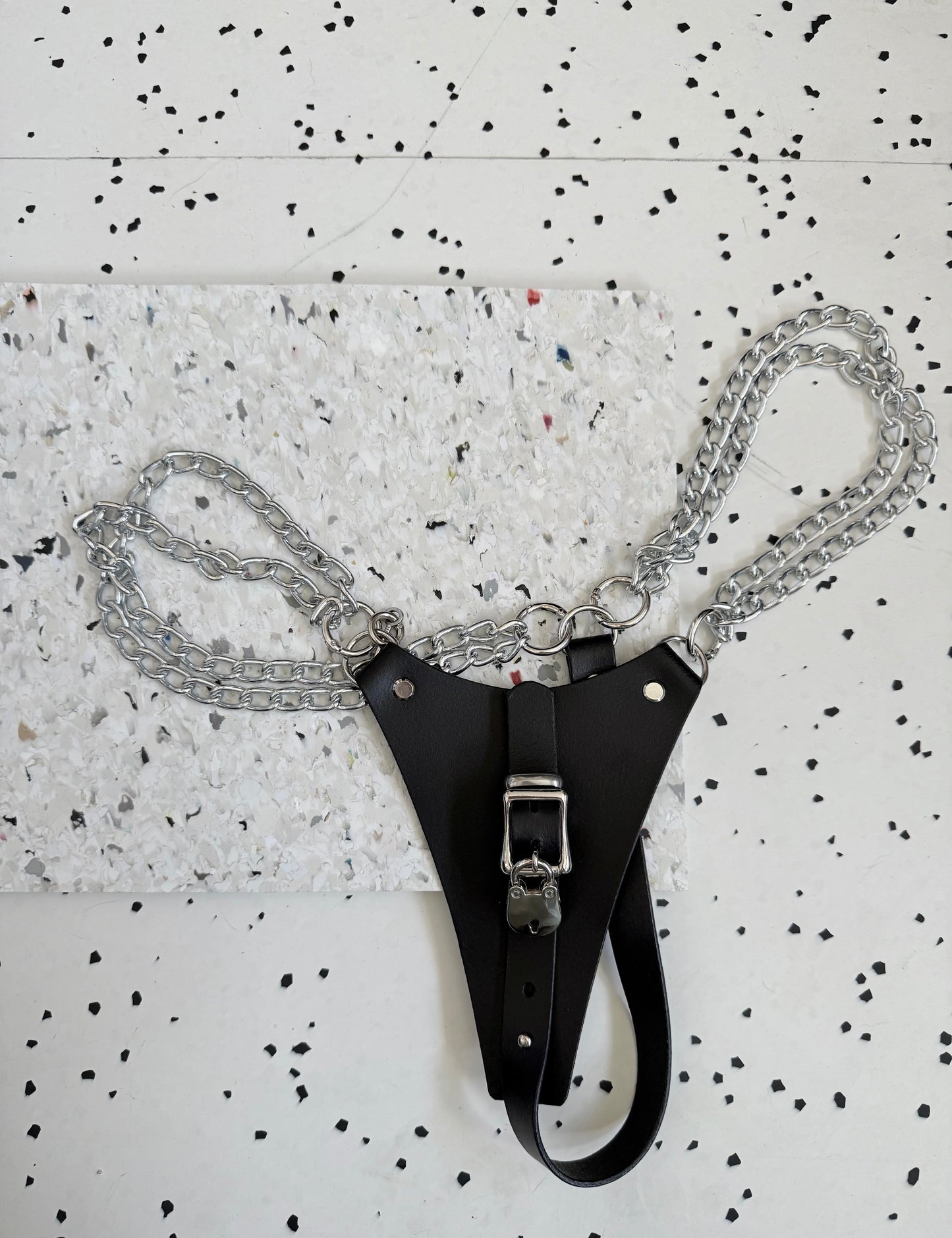 Black Leather Chastity Pant