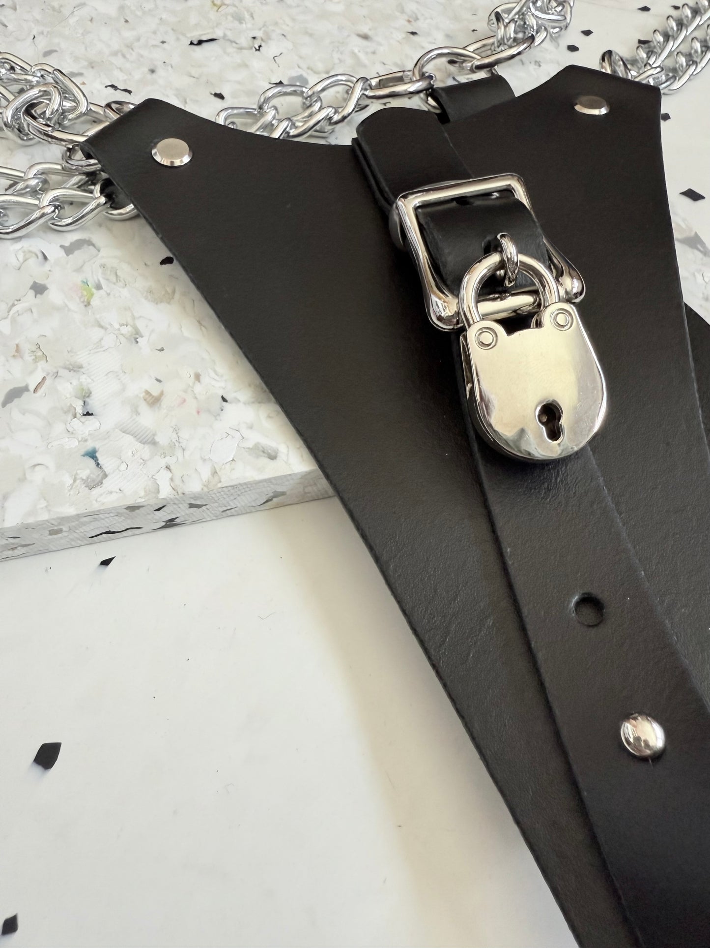 Black Leather Chastity Pant