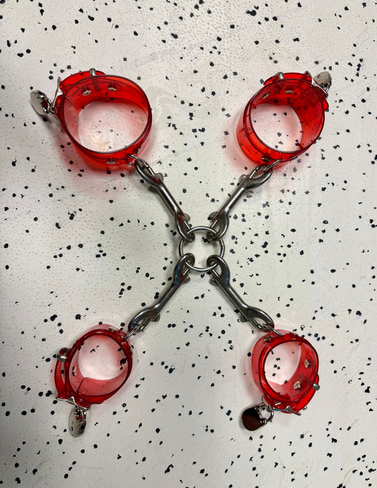 Cuff and steel hogtie set